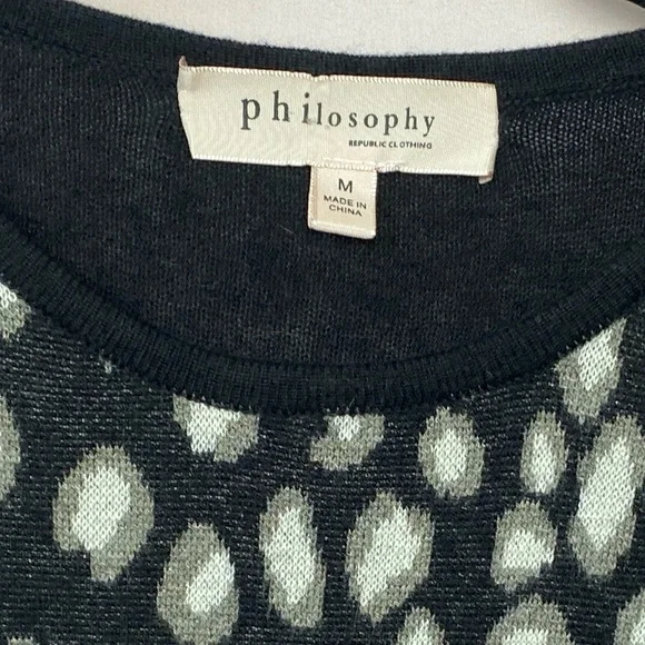 Philosophy Republic Clothing Medium Sweater Dress Knit Leopard Print - Picture 3 of 14